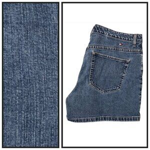 Tommy Hilfiger Women’s Denim Shorts Size 12 High Rise Button Fly Classic Blue